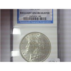 1883-O Morgan Silver Dollar NGC Brilliant UNC