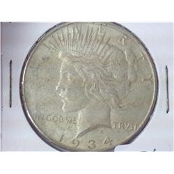 1934-D Peace Silver Dollar