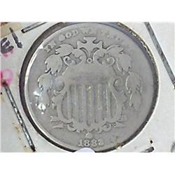 1883 Over 2 Shield Nickel