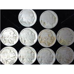 10-1920's Buffalo Nickels
