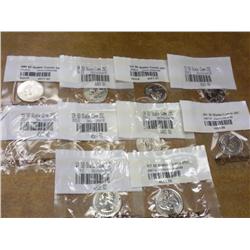 10 Assorted Statehood Quarters (UNC) All D's