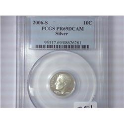 2006-S Silver Roosevelt Dime PCGS PR69DCAM