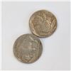 Image 1 : Lot of 2 US 1936 BUFFALO nickel 5 cents coins