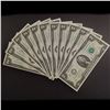 Image 1 : Lot of 11 Consecutive serial numbers 2017A US Two $2 dollar bills UNC miscut error