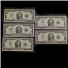 Image 3 : Lot of 11 Consecutive serial numbers 2017A US Two $2 dollar bills UNC miscut error
