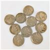 Image 1 : Lot of 10 US 1937 BUFFALO  nickel 5 cents coins
