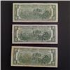 Image 2 : Lot of 3 2003A United States $2 Two dollars Federal Reserve Note bill with Green Seal