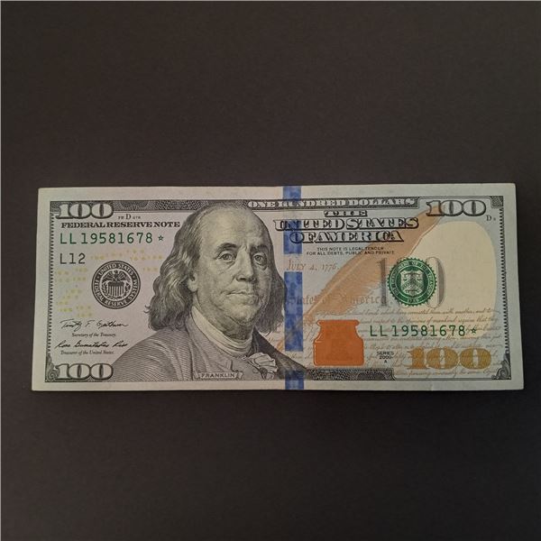 Collectible 2009A US $100 one hundred dollars bill note green seal with Star