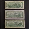 Image 2 : Lot of 3 2003A United States $2 Two dollars Federal Reserve Note bill with Green Seal