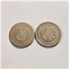 Image 2 : Lot of 2 Collectible US Liberty Head 5 cents coins