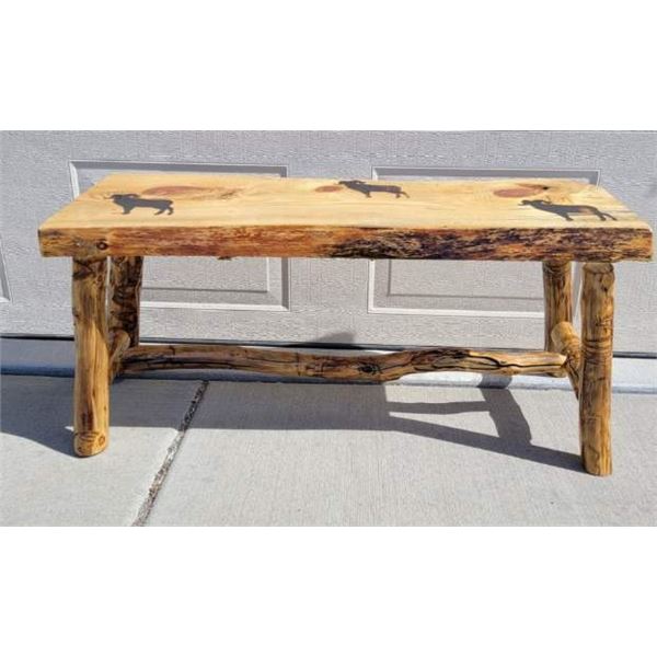 Hand Crafted  Wooden  Sheep Bench