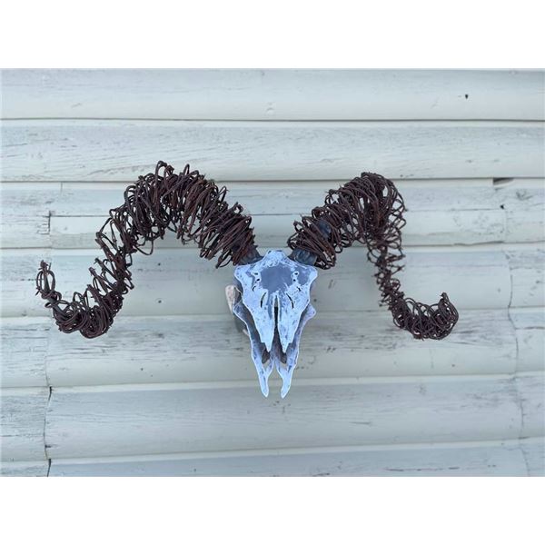 Antler Creek Wildlife Creations Metal Sheep Head Art Work