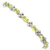 Image 2 : Natural Peridot & Rhodolite Garnet Bracelet