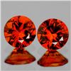 Image 1 : Natural Orange Sapphire Pair {Flawless-VVS1}