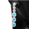 Image 2 : Natural Brazil Neon Blue Apatite Earrings