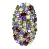 Image 1 : Natural Peridot Amethyst Rhodolite Garnet Ring