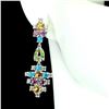 Image 1 : Natural Apatite Citrine Rhodolite Garnet Earrings