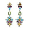 Image 2 : Natural Apatite Citrine Rhodolite Garnet Earrings