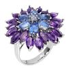 Image 1 : Natural Kyanite Amethyst Tanzanite Ring
