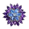 Image 2 : Natural Kyanite Amethyst Tanzanite Ring