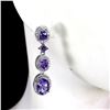 Image 2 : Natural Unheated Amethyst  Earrings