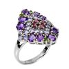 Image 2 : Natural Unheated  Amethyst Chrome Diopside Ring