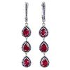 Image 1 : Natural Ruby  & Sapphire Earrings