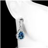 Image 2 : Natural London Blue Topaz  Earrings