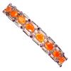 Image 1 : Natural Ethiopian Orange Opal  & Rhodolite  Bangle