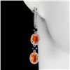 Image 2 : Natural Orange Opal & Black Spinel Earrings