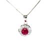 Image 2 : Natural Pigeon Blood Red Ruby Necklace