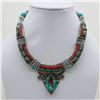 Image 1 : Tibet Natural Stone Tribal Queen Royal Necklace
