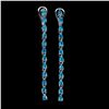 Image 2 : Natural Brazil Paraiba Blue Apatite Earrings