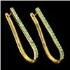 Image 2 : Natural Unheated Colombian Emerald Earrings