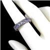 Image 1 : Natural Tanzanite Rhodolite Garnet Eternity Ring