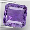 Image 1 : Natural Octagon Amethyst With Flower Carving
