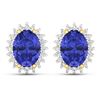 14KT Yellow Gold 2.18ctw Tanzanite and Diamond Earrings