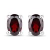 Plated 18KT White Gold 3.50ctw Garnet Earrings