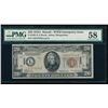 1934A $20 Hawaii FRN PMG 58