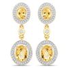 Plated 18KT Yellow Gold 5.00ctw Citrine and Topaz Earrings