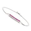 Plated Rhodium 0.6cts Ruby and Diamond Bracelet