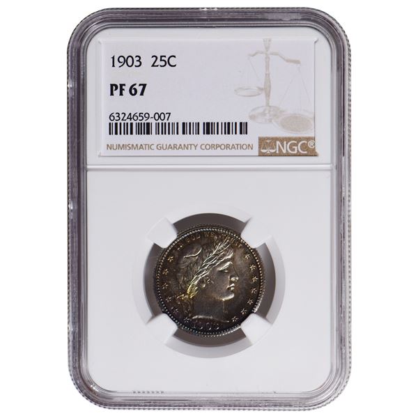 1903 Barber Quarter NGC PF67