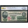 1862 $1 Legal Tender Note PCGS 63PPQ