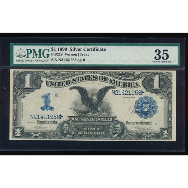 1899 $1 Black Eagle Silver Certificate PMG 35
