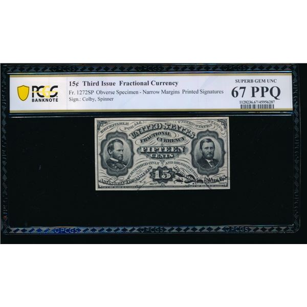 15 Cent Third Issue Fractional PCGS 67PPQ