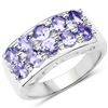 Plated Rhodium 1.90ctw Tanzanite Ring