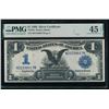 1899 $1 Black Eagle Silver Certificate PMG 45EPQ