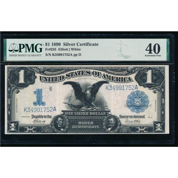 1899 $1 Black Eagle Silver Certificate PMG 40 1899 $1 Black Eagle Silver Certificate PMG 40