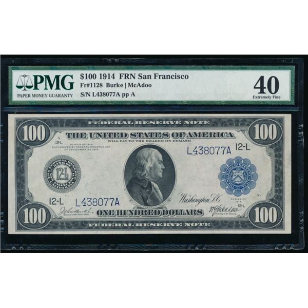 1914 $100 San Francisco FRN PMG 40