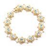 Plated 18KT Yellow Gold 6.25cts Blue Topaz Bracelet